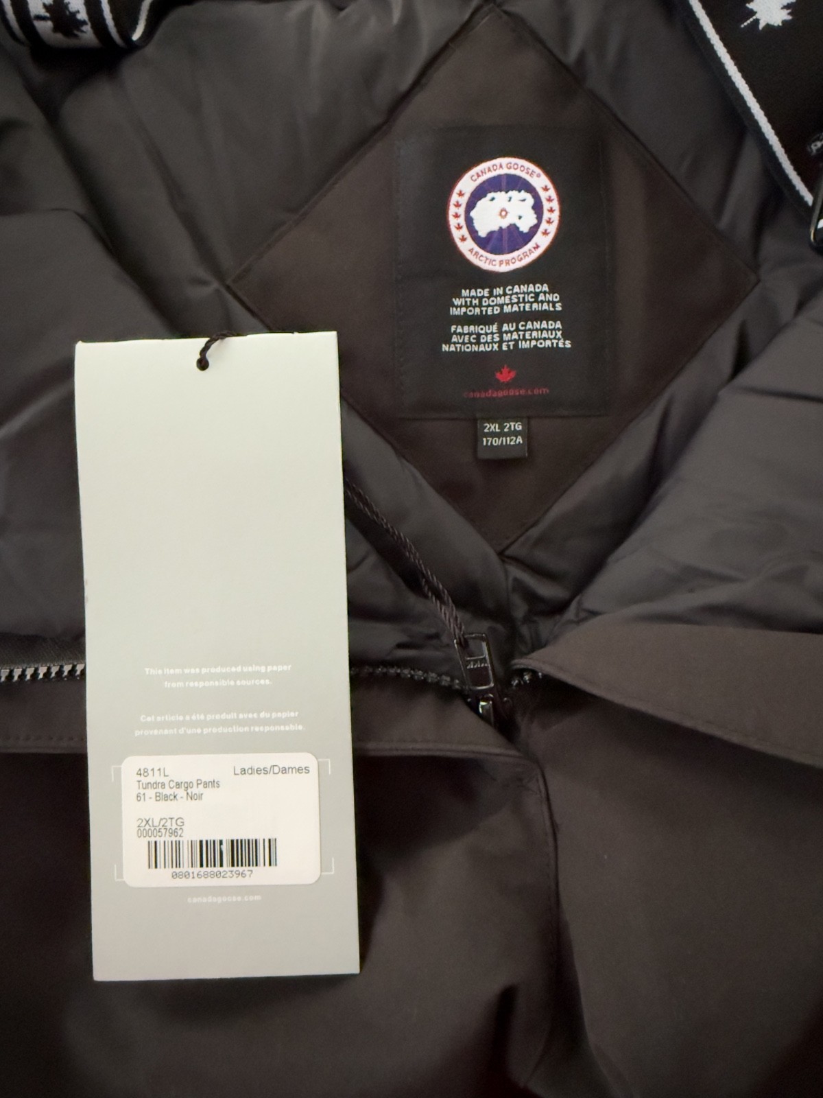 Canada Goose Women's Tundra Snow Ski Pants Arctic - NIB New with Tags - 2XL thumbnail 8