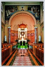 Postcard IL Mundelein Benedictine Sanctuary Perpetual Adoration Vintage PC M8072