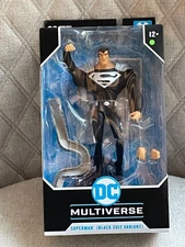 MCFARLANE DC MULTIVERSE SUPERMAN BLACK SUIT VARIANT 7" ACTION FIGURE NEW IN BOX