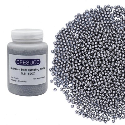 5LBS Stainless Steel Ballcone Tumbling Media for Jewelers Steel Shot Tumbler Fin