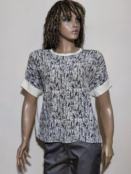 Women Akris Shirt White Knit M