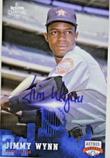 Jimmy Wynn Signed Astros FanFest Card 4x6 Autographed Toy Cannon Retired 24