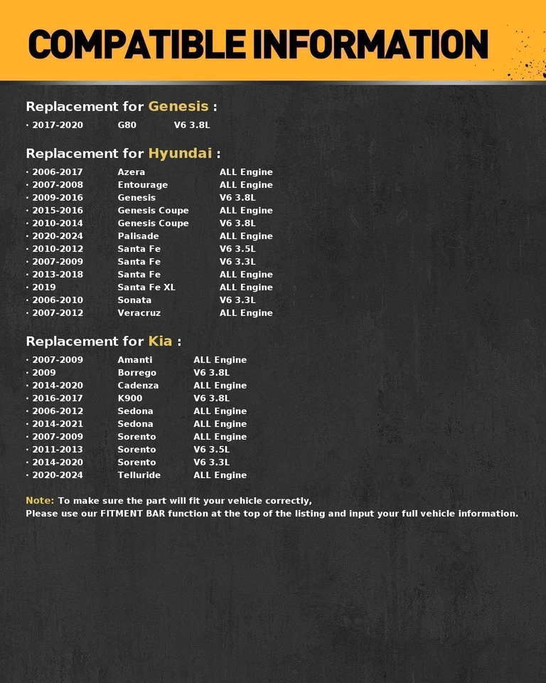 Water Pump AW6048 for Kia Sedona 2006-2012 2014-2021 Kia Telluride 2020-2024 - Image 2 of 4