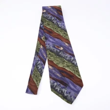 Vintage J Garcia EXTRA LONG Tie Mens Dawn At The Ritz Carlton 100% Silk XL 63"