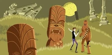 SHAG Josh Agle Star Wars “The Monoliths” Serigraph Art Print Mint New COA Tiki