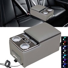 Center Console Organizer Rear Bench Seat Armrest Organizer W 7 Colors Led Light Center Console Organizer Rear Bench Seat Armrest Organizer W 7 Colors Led Light
