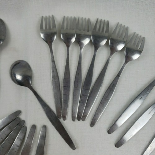 Vintage 28 Piece~Jardinera Daisy Interpur Japan Stainless Flatware Set~Floral - Bild 21 von 24