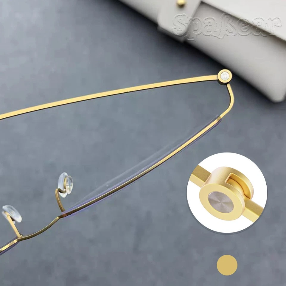 Gafas ELegant Lindberg con borde de titanio marco cuadrado sin receta Foto 4 de 4