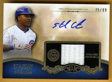 2012 Topps Tier One autographed baseball card Starlin Castro, Chicago Cubs 75/99