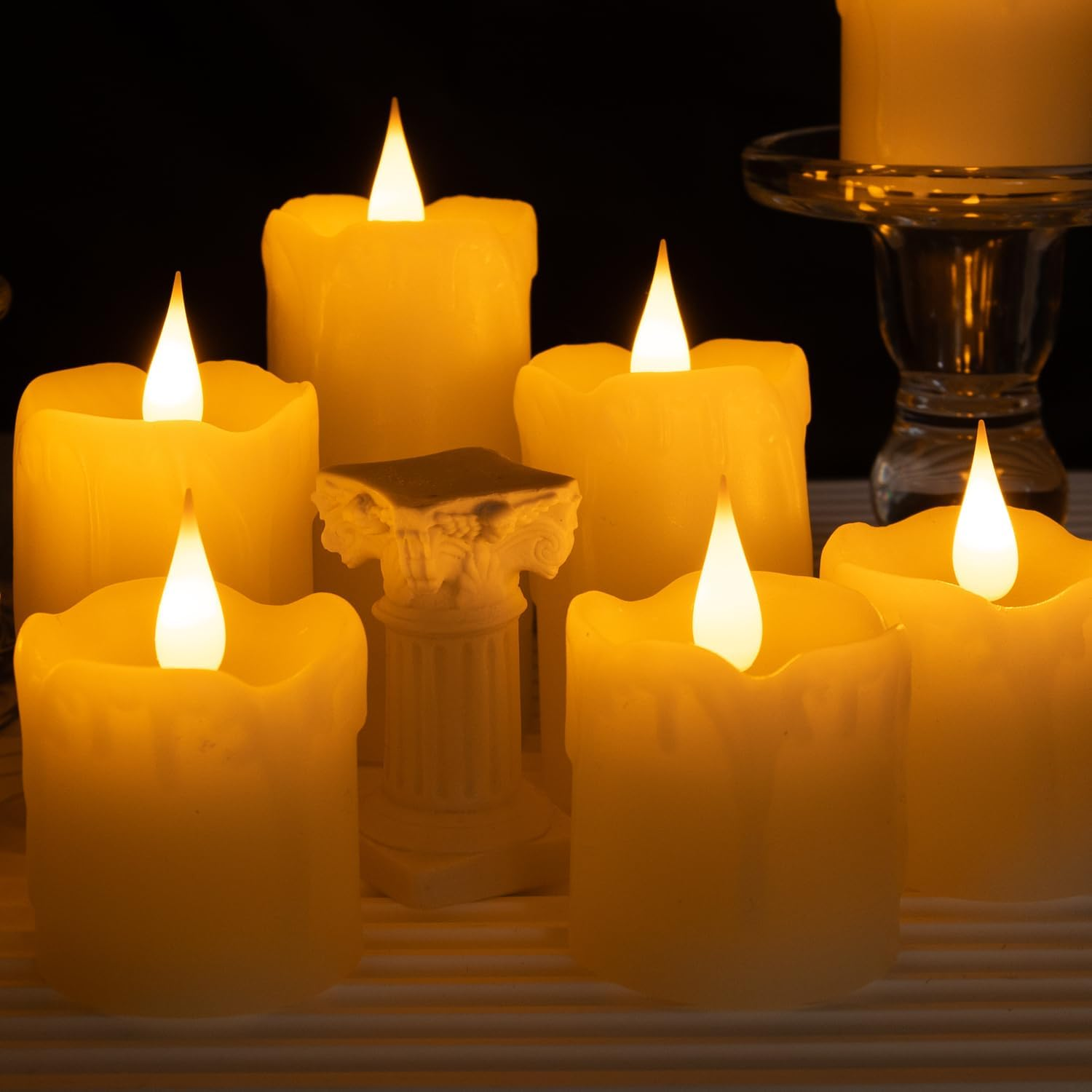 Flameless Flickering LED Tea Lights Battery Operated Votive Candles