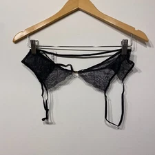 Adore Me Danielle Bikini Black Lace Crotchless Panties Size 1X