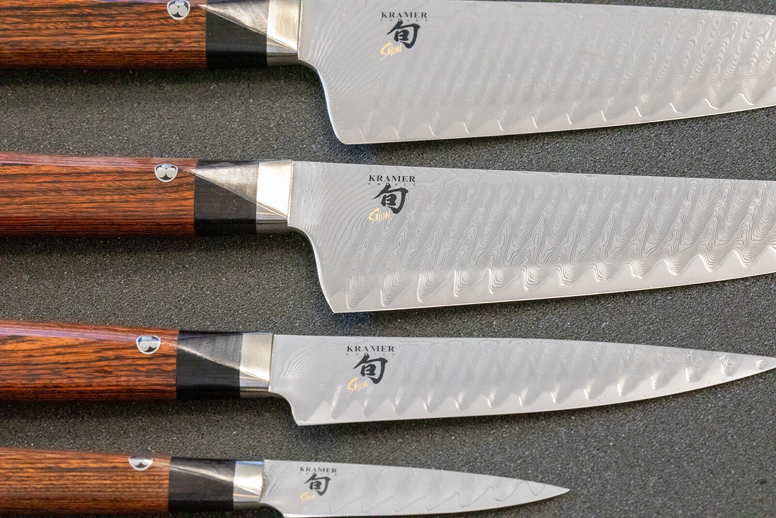 RARE Shun Kramer Knives Damascus 7pc set eBay