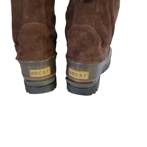 Rocky Boots Boys 13 Thinsulate Waterproof Lined Brown Leather Upper Rubber 7855 - Picture 20 of 23