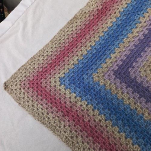 😇 Baby New Crochet Handmade Blanket Throw rug 75*75 cm Cot Car Warm Wool Granny - Picture 5 of 7