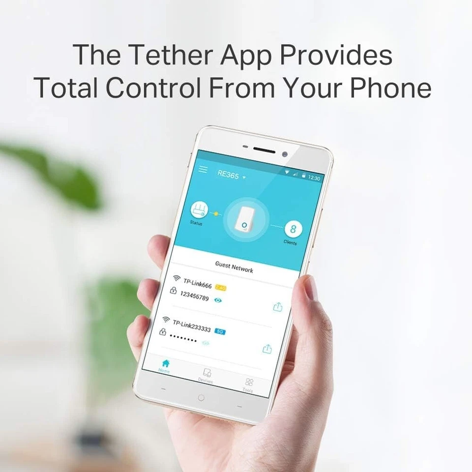 TP-LINK (RE365) AC1200 (300+867) Dual Band Wall-Plug WiFi Range Extender - Image 3 of 4