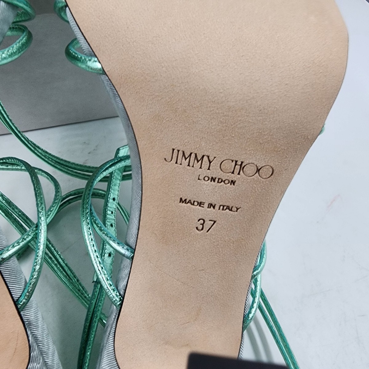 Jimmy Choo Indiya 100 Strappy Heel Sandals Women's 37/7US Jimmy Choo Indiya 100 Strappy Heel Sandals Women's 37/7US
