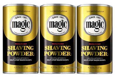 3 x SoftSheen Carson Magic Fragrant Rasierpulver Gold - Helft Rasierpumpen zu stoppen