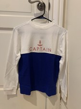 Janie Jack Pullover / Sweatshirt - Captain - Blue White - Size L/12 - NEW NWT