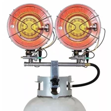 Dayton 5Rcc1 Tank Top Portable Gas Heater, Lp, 9000 To 30,000 Btuh, 17 1/4 In Wx