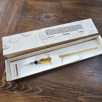Prometheus Glass Blown Pen New Old Stock Venice Master Capistrano Beach CA New