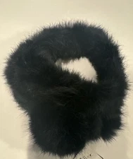 Cejon Rabbit Fur Collar Black NWT