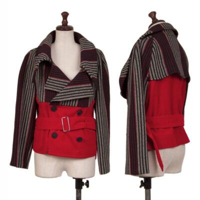 COMME des GARCONS Velour Switching Stripe Tweed Short Jacket COMME des GARCONS Velour Switching Stripe Tweed Short Jacket