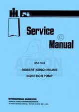 International Harvester Farmall Bosch Inline Injection Pump Service Manual Ih