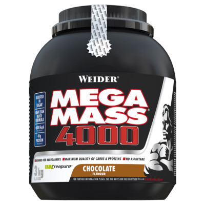 Mega Mass 4000 Weider 3000 g Dose reines CREAPURE zugesetzt (24,66EUR/1000g)