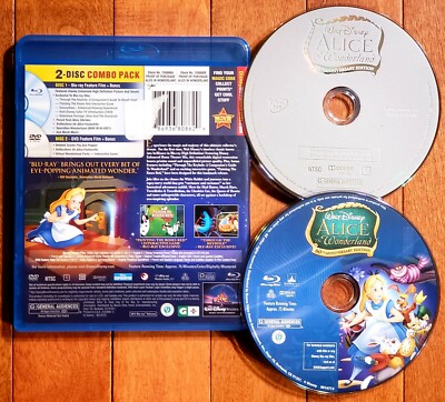 Disney's Alice in Wonderland (Blu-ray + DVD, 2010) 60th