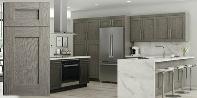 All Wood Rta 10x10 Contemporary Oxford Silver Kitchen Cabinets