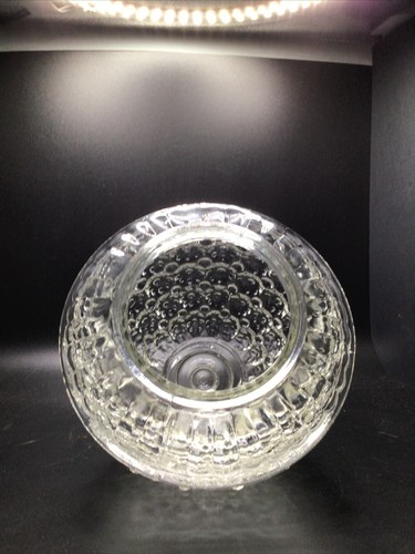 Vintage Porch Globe Shade Art Deco Style Geometric Facets Clear Glass Light - Picture 4 of 8