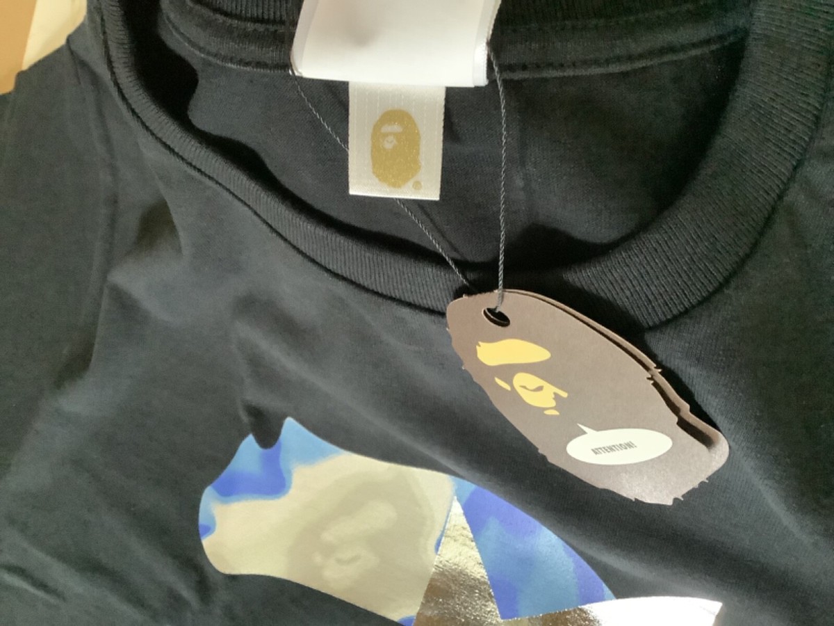 Authentic ape bape liquid camo ape face sta tee t shirt