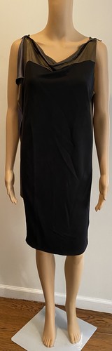 BALENCIAGA black /green ruffle front dress SZ 42 - Picture 2 of 5