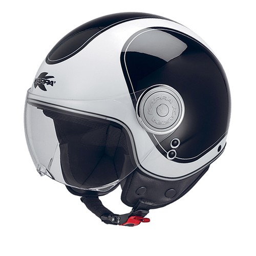 Casco Helmet Demi Jet Kappa KV8 COSMO Bianco Nero outlet Offerta inverno |  eBay