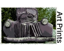 Abandoned Rusty '46 Chevy Truck 12" x 18" Poster, Original artwork.