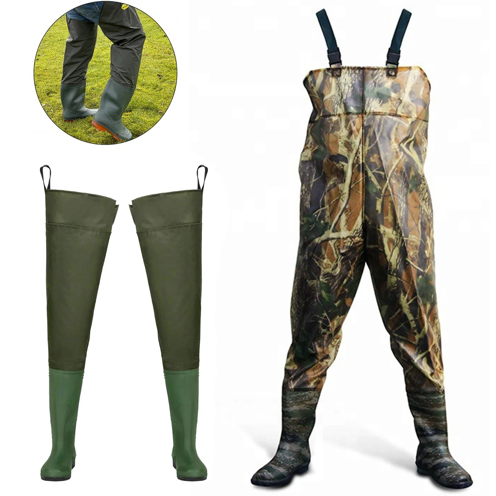 Waterproof Waders Camouflage for Fishing Leisure Water Gardening or Agriculture
Opens in a new windo