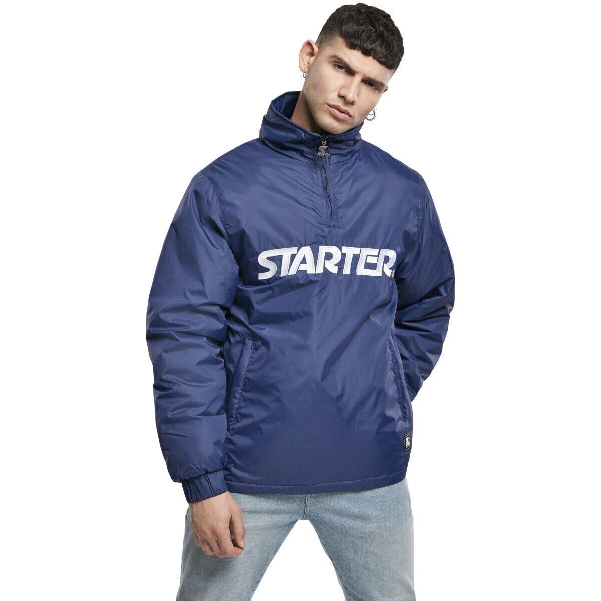 Starter Logo Half Zip Jacket Pullover Half Zip Transitional Jacket Sport