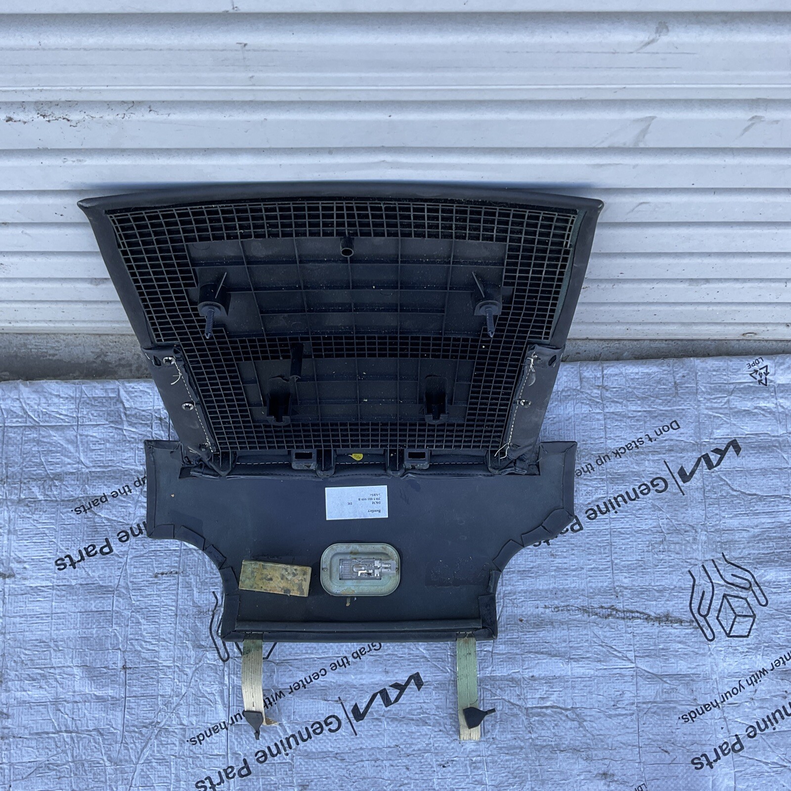 Front Seat Backrest Cover Panel Black OEM 06-12 Bentley Continental Flying Spur