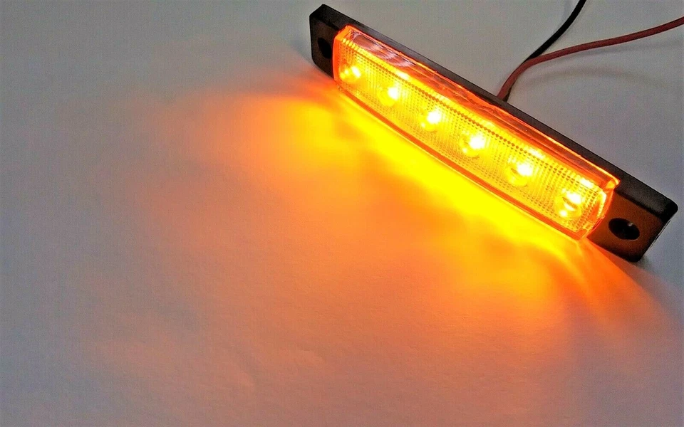 6 BBT большой супер яркий 12 вольт водонепроницаемый янтарный светодиод любезность огни - Изображение 4 из 4