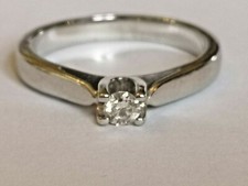 Diamond Solitaire ring 0.15 carat 9ct white gold £995