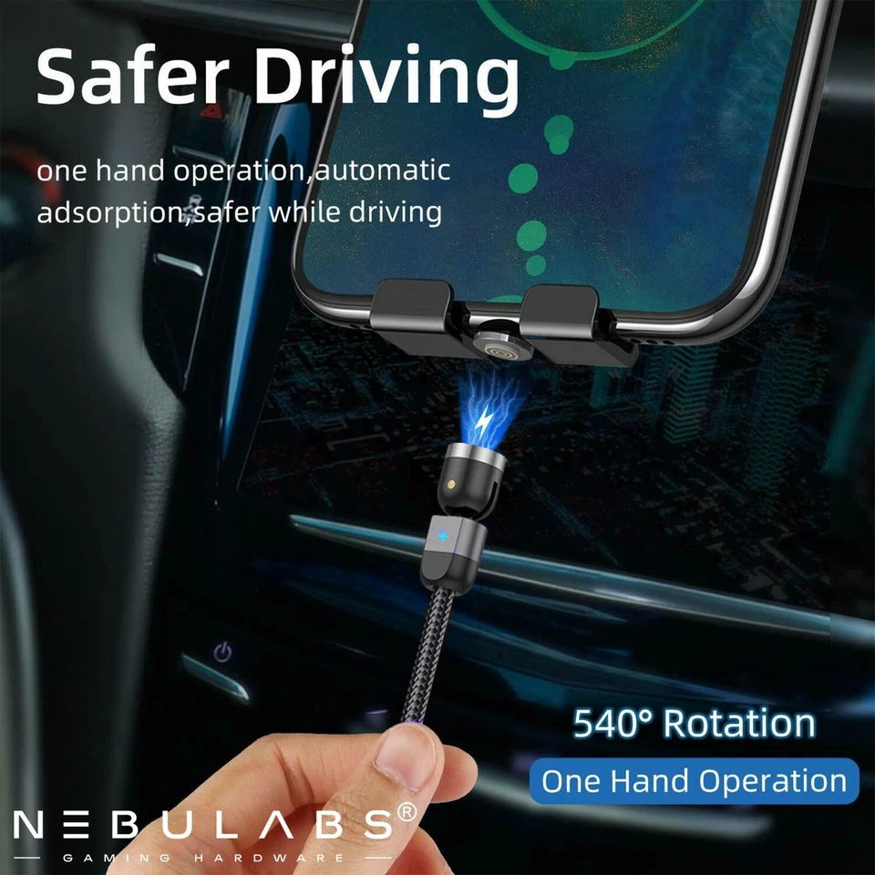 Fast Magnetic Car Charger Thunderbolt Cable Charging USB C Magnet Charge Cord - Image 2 of 4