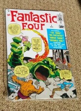 Marvel Fantastic Four Tin Plate Wall Art New