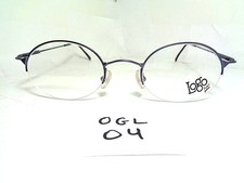 LOGO PARIS Eyeglass Frame NY2400 03 Blue Half Rimless Round Unisex OGL-04 