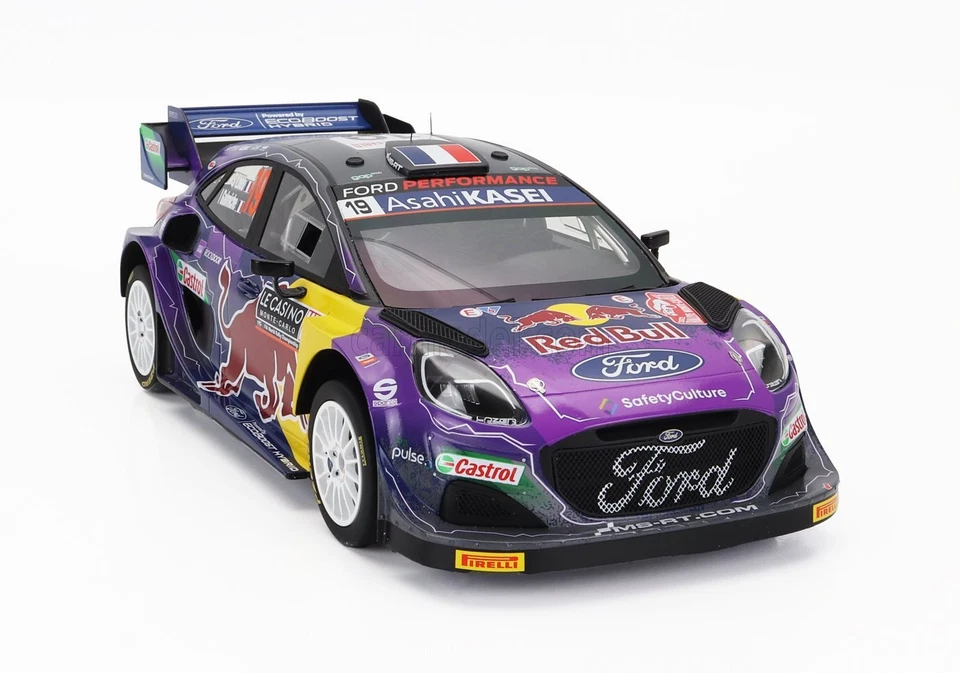 MODELLINO AUTO STATICO TRUESCALE FORD PUMA RALLY MONTECARLO 2022 LOEB SCALA 1/18 - Immagine 4 di 4