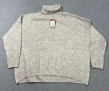 NWT Vince Camuto Women's Turtle Neck Long Sleeve Silver Heather Sweater Size XL