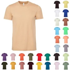 Mens Short Sleeve T Shirts Tailored Fit Soft Combed Cotton Round Neck Summer Tee