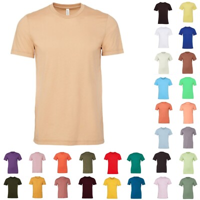 Herren Kurzarm T-Shirts Tailored Fit Weich Gekämmte Baumwolle Rundhals Sommer Tee