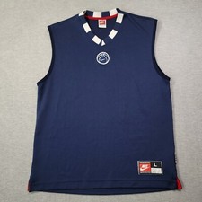 Vintage Nike Tank Top Mens Large Navy Blue Basketball Jersey Team Sports Logo