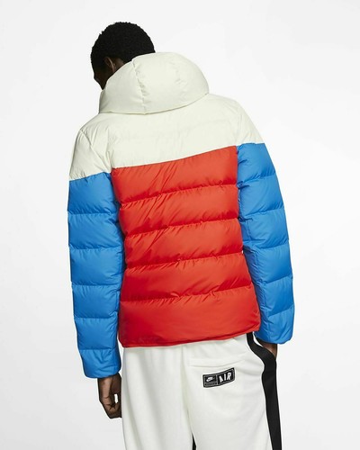 red white and blue nike bubble coat