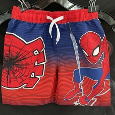 Marvel Spiderman Swim Trunks Youth Size 4 UPF 50